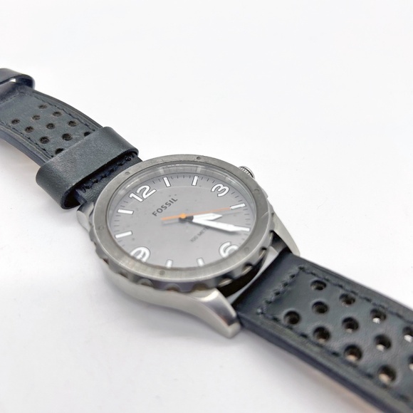 FOSSIL Nate Spectrum JR1449 Men's watch, New battery,  new leather strap - Picture 2 of 8